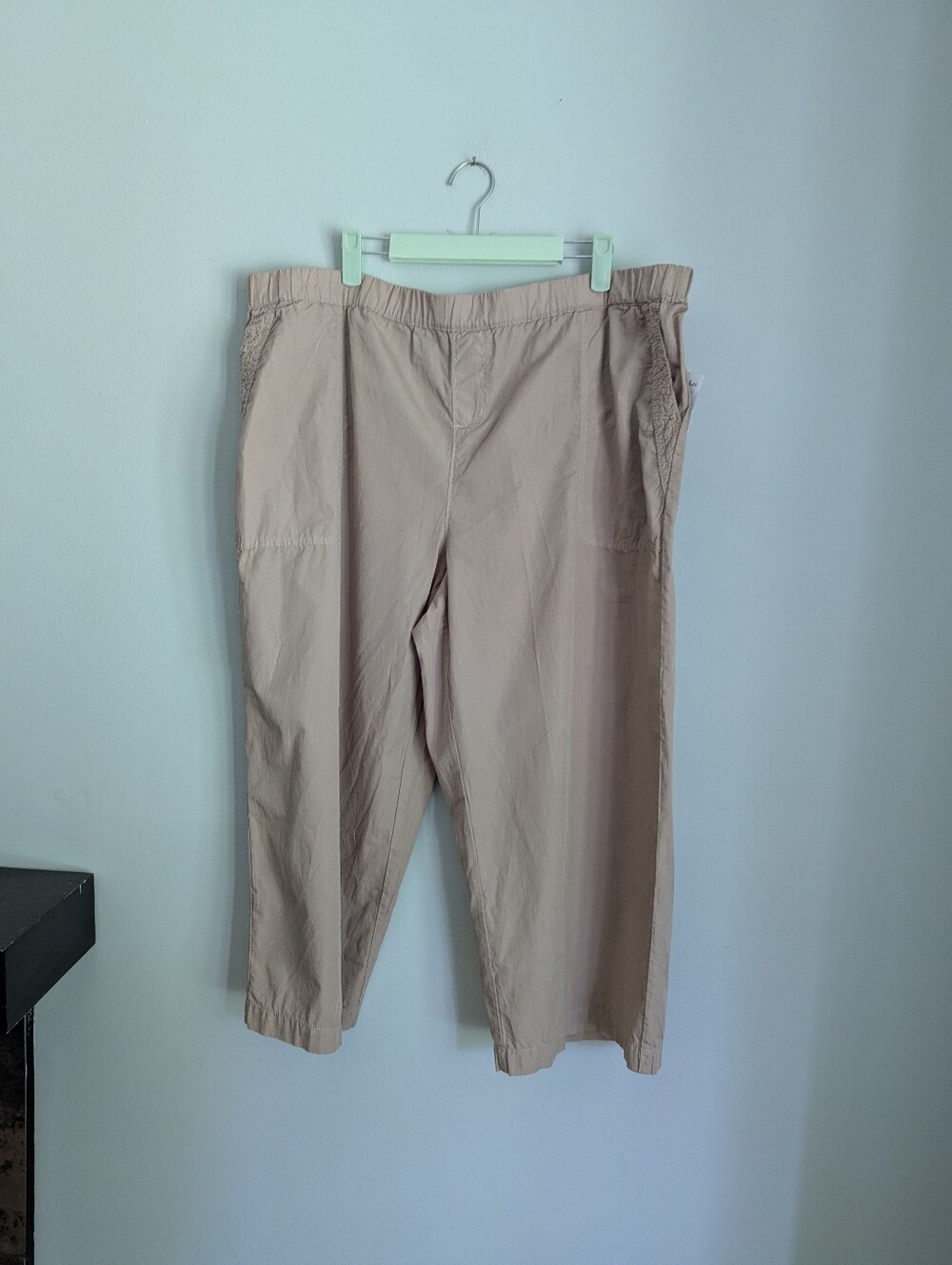 NEW Fresh Produce Women's 2X Tan Cobblestone Beach Comber Capri Pants Cotton